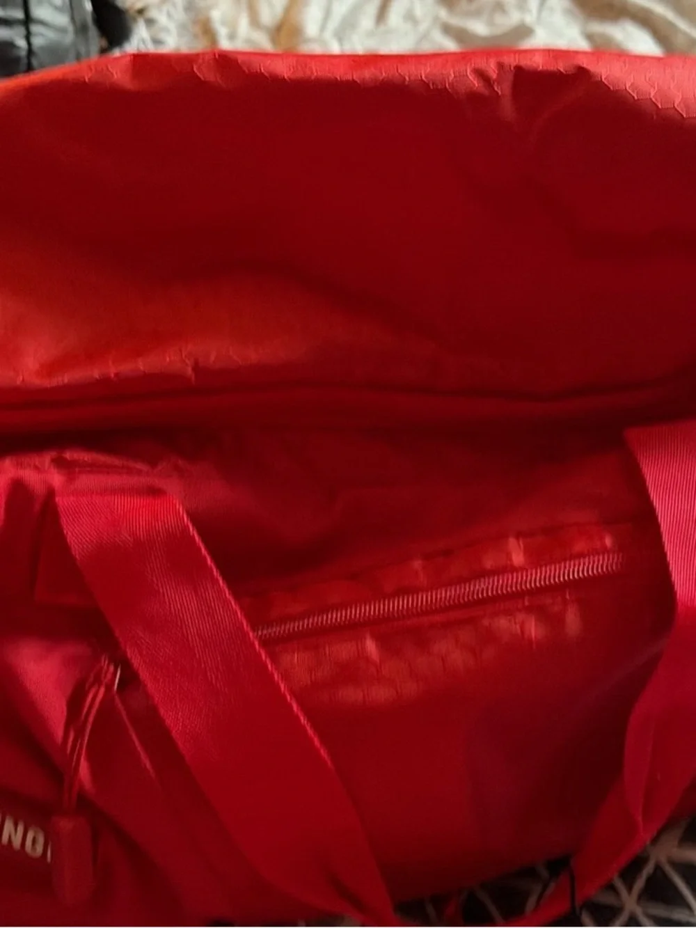 YoungLA Red Canvas Tote with White Logo